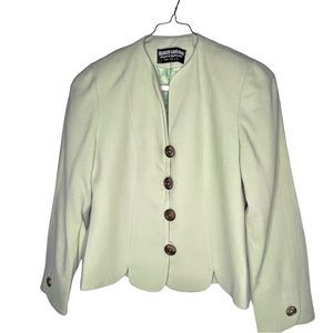 VTG Herbert Grossman Light Green Wool Jacket Blazer 8
